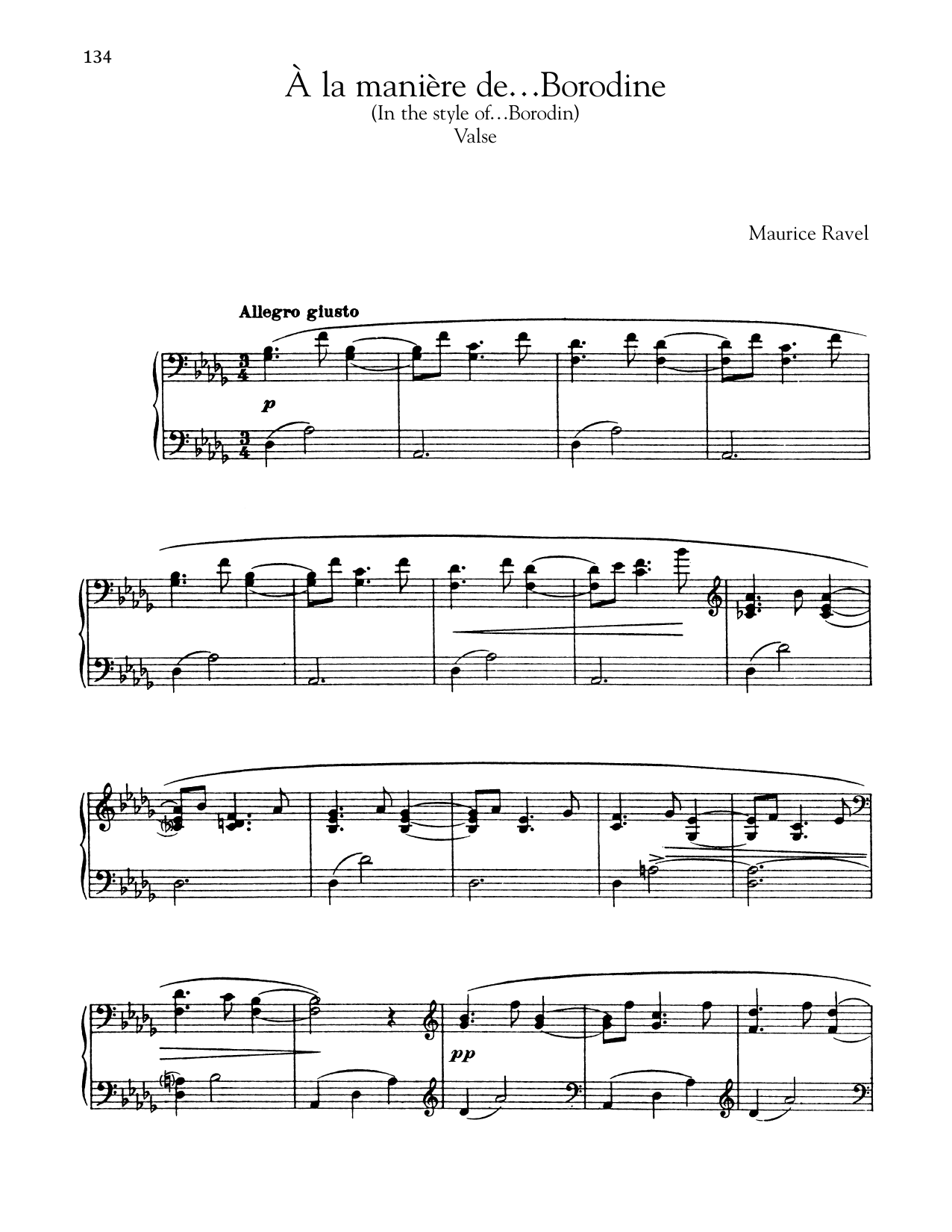 Download Maurice Ravel A La Maniere De Borodine (Valse) Sheet Music and learn how to play Piano PDF digital score in minutes