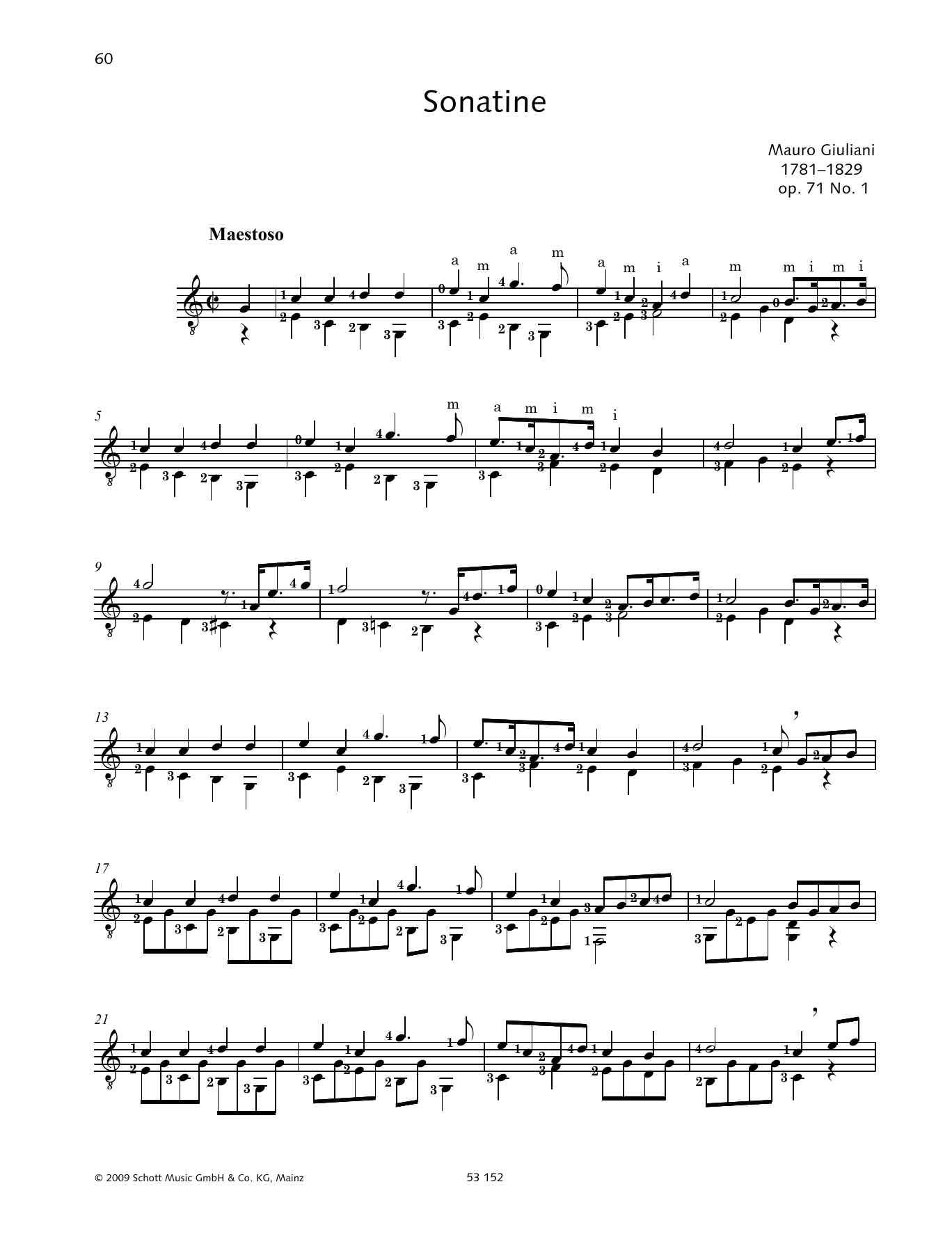 Download Mauro Giuliani Sonatina Sheet Music and learn how to play Solo Guitar PDF digital score in minutes