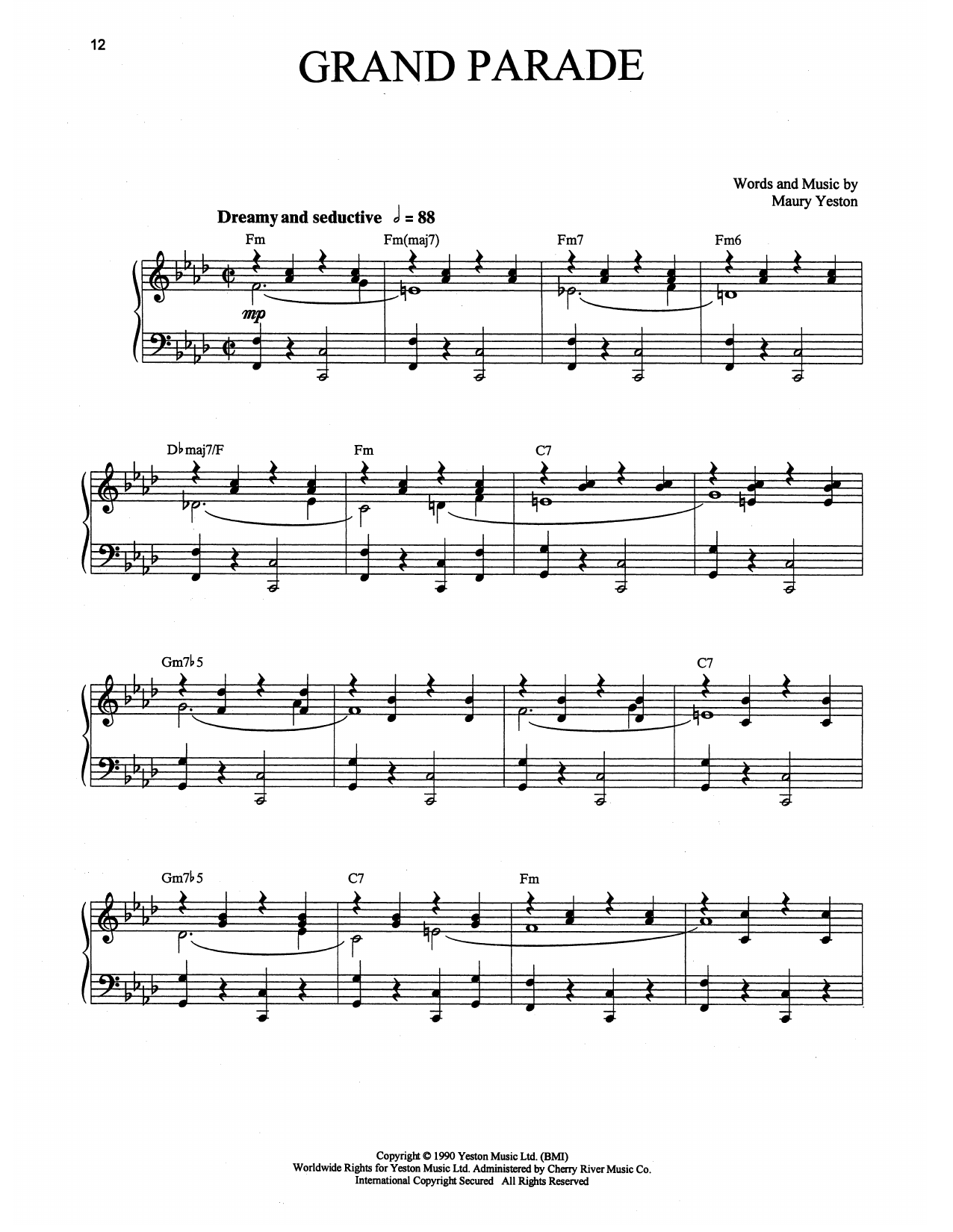 Download Maury Yeston Grand Parade (from Grand Hotel: The Musical) Sheet Music and learn how to play Piano, Vocal & Guitar Chords (Right-Hand Melody) PDF digital score in minutes