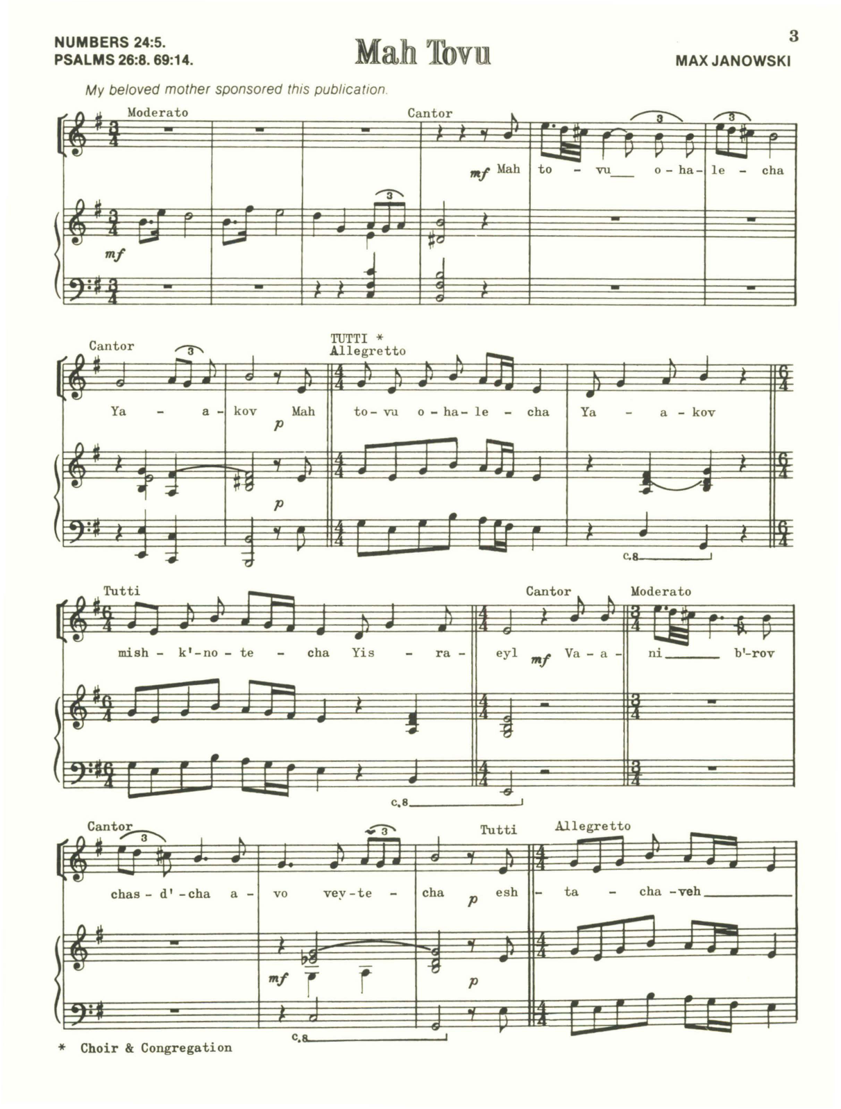 Download Max Janowski Shabbat Service For Saturday Morning Sheet Music and learn how to play SATB Choir PDF digital score in minutes