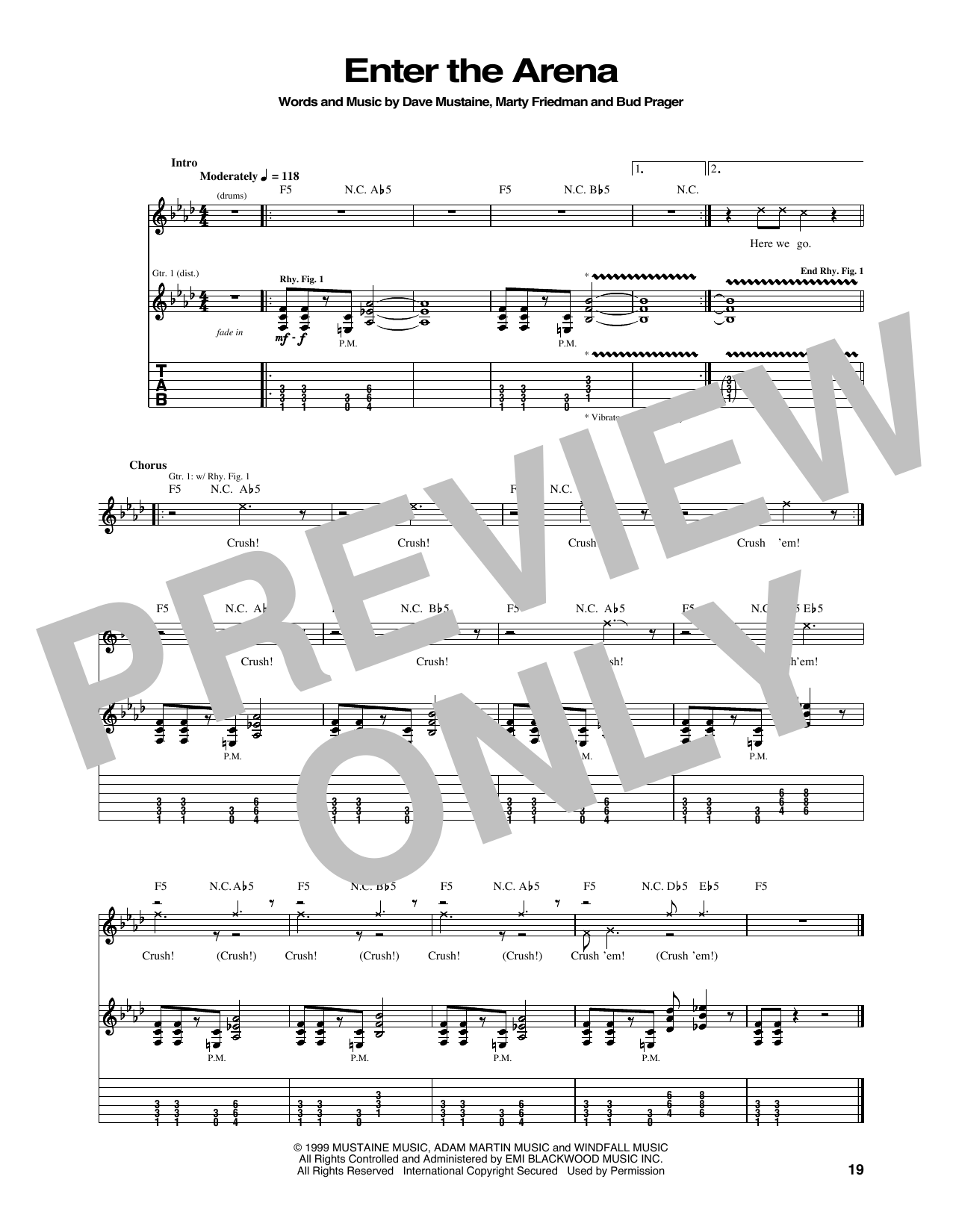 Download Megadeth Enter The Arena Sheet Music and learn how to play Guitar Tab PDF digital score in minutes
