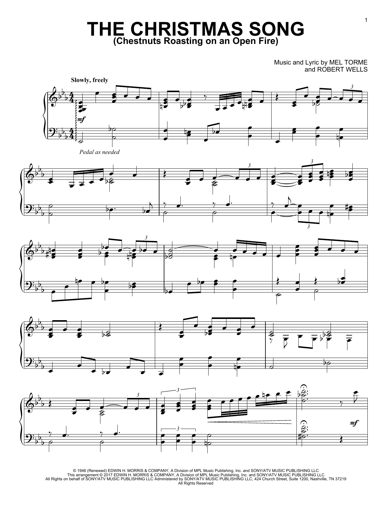 Download Mel Torme The Christmas Song (Chestnuts Roasting On An Open Fire) Sheet Music and learn how to play Piano PDF digital score in minutes