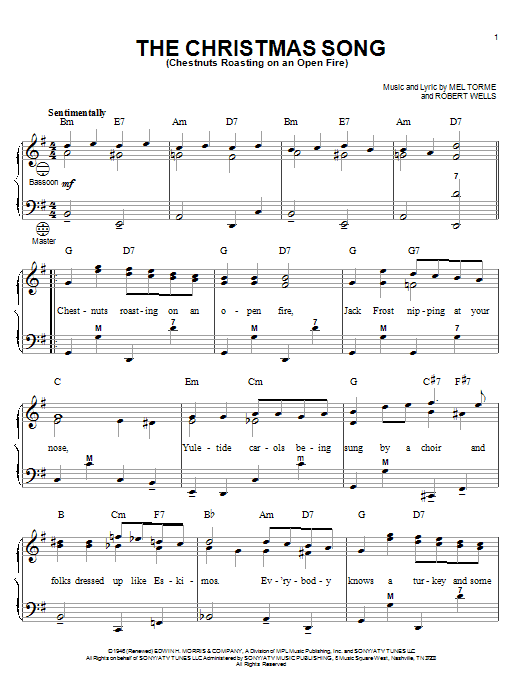 Download Mel Torme The Christmas Song (Chestnuts Roasting On An Open Fire) Sheet Music and learn how to play Accordion PDF digital score in minutes