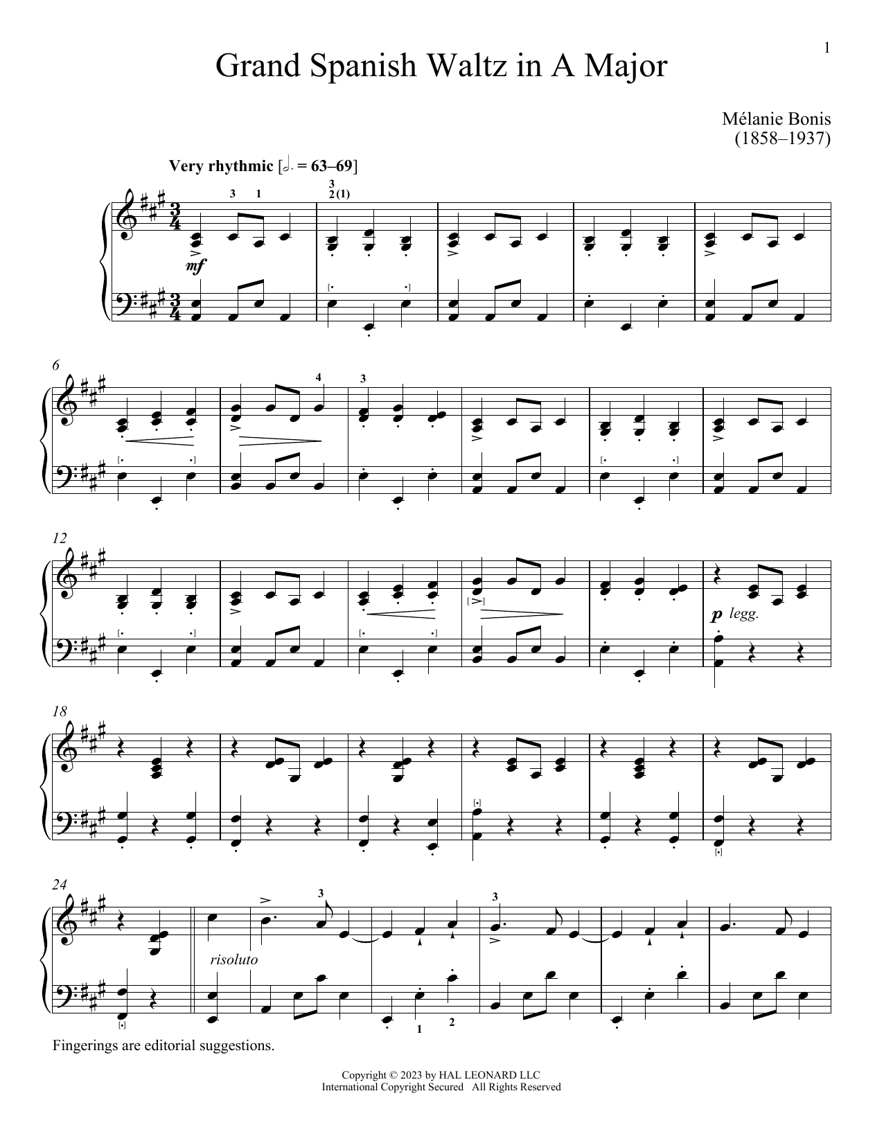 Download Melanis Bonis The Bohemians Sheet Music and learn how to play Piano Solo PDF digital score in minutes