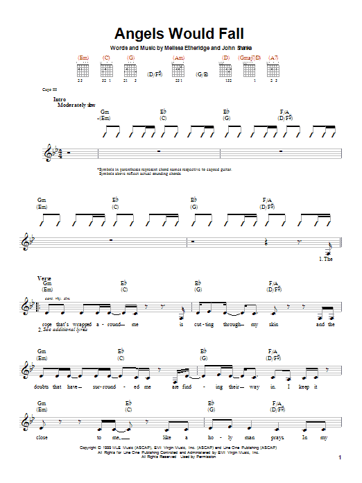 Download Melissa Etheridge Sheet Music and learn how to play Piano, Vocal & Guitar Chords (Right-Hand Melody) PDF score in minutes