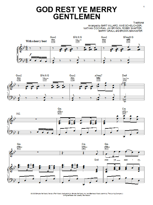 Download MercyMe God Rest Ye Merry Gentlemen Sheet Music and learn how to play Piano, Vocal & Guitar (Right-Hand Melody) PDF digital score in minutes