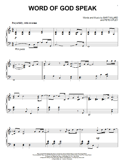 Download Kutless Word Of God Speak Sheet Music and learn how to play Easy Guitar PDF digital score in minutes