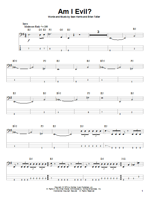 Download Metallica Am I Evil? Sheet Music and learn how to play Lyrics & Chords PDF digital score in minutes