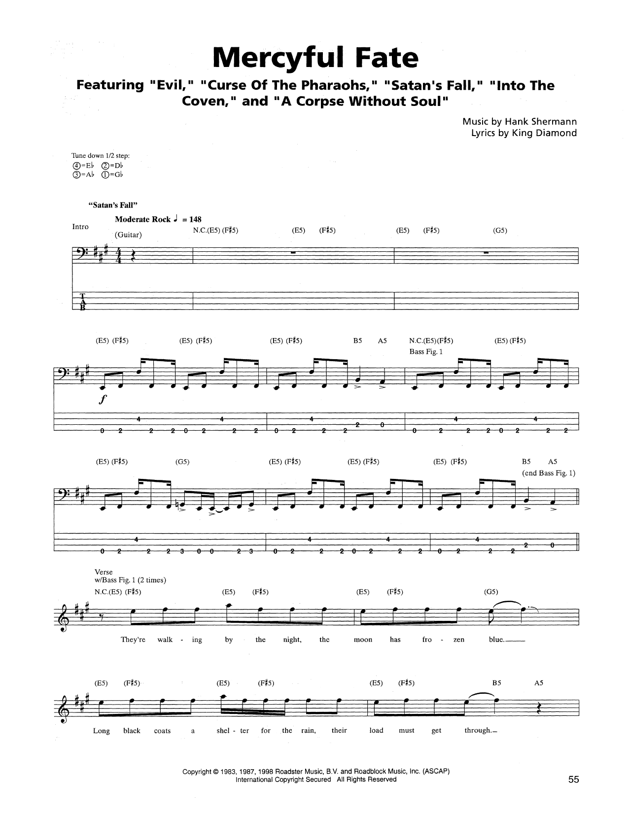 Download Metallica Mercyful Fate Sheet Music and learn how to play Lyrics & Chords PDF digital score in minutes