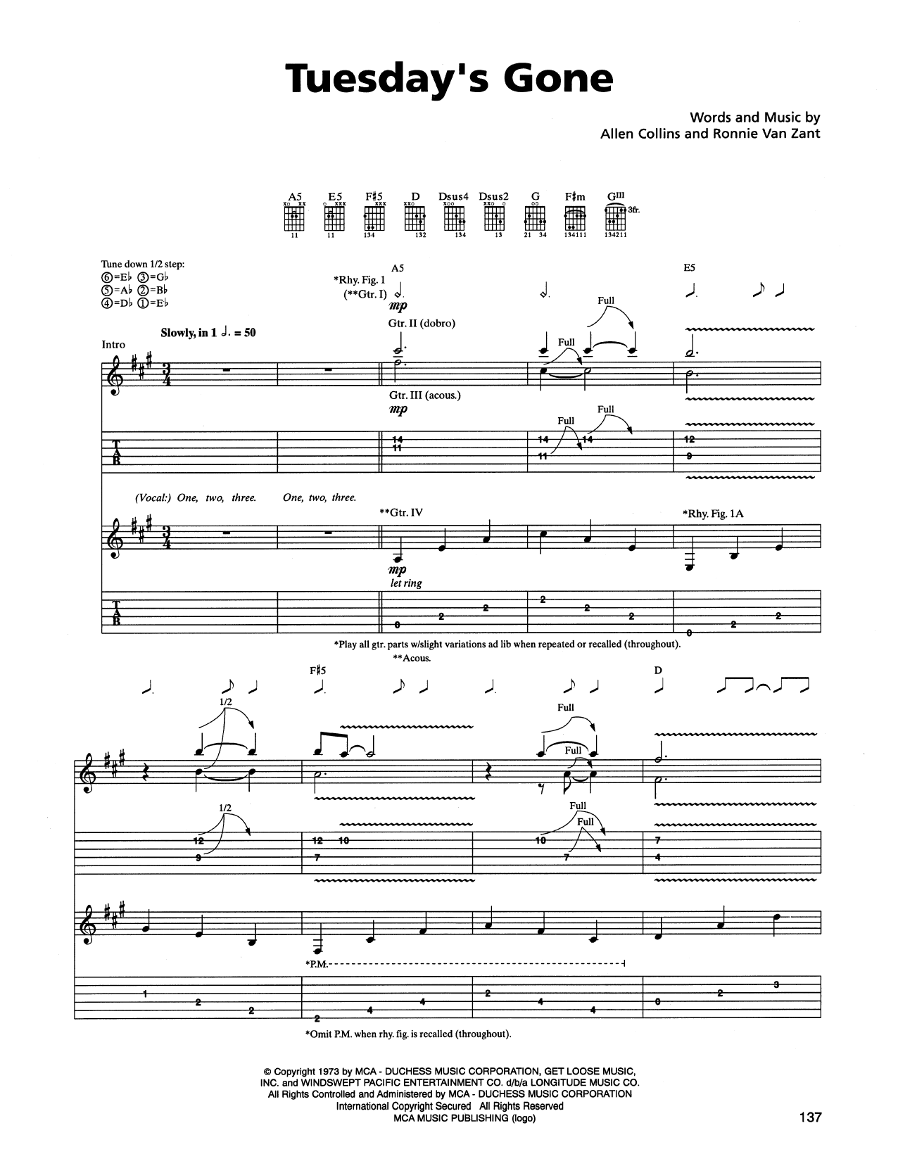 Download Metallica Tuesday's Gone Sheet Music and learn how to play Lyrics & Chords PDF digital score in minutes