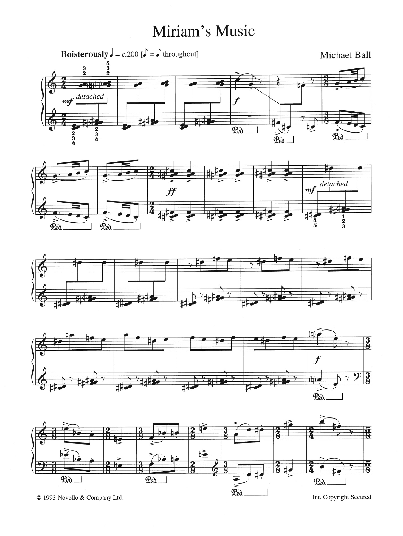 Download Michael Ball Miriam's Music Sheet Music and learn how to play Piano PDF digital score in minutes