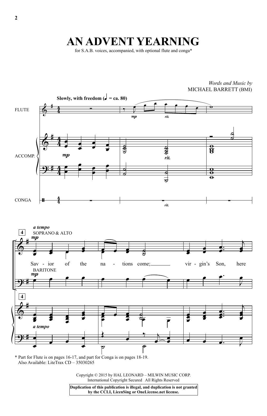 Download Michael Barrett An Advent Yearning Sheet Music and learn how to play Choral PDF digital score in minutes