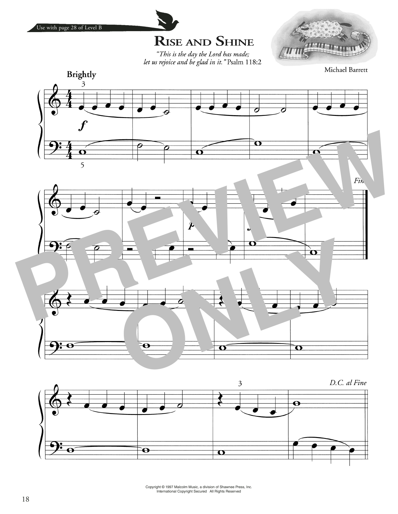 Download Michael Barrett Rise And Shine Sheet Music and learn how to play Piano Method PDF digital score in minutes