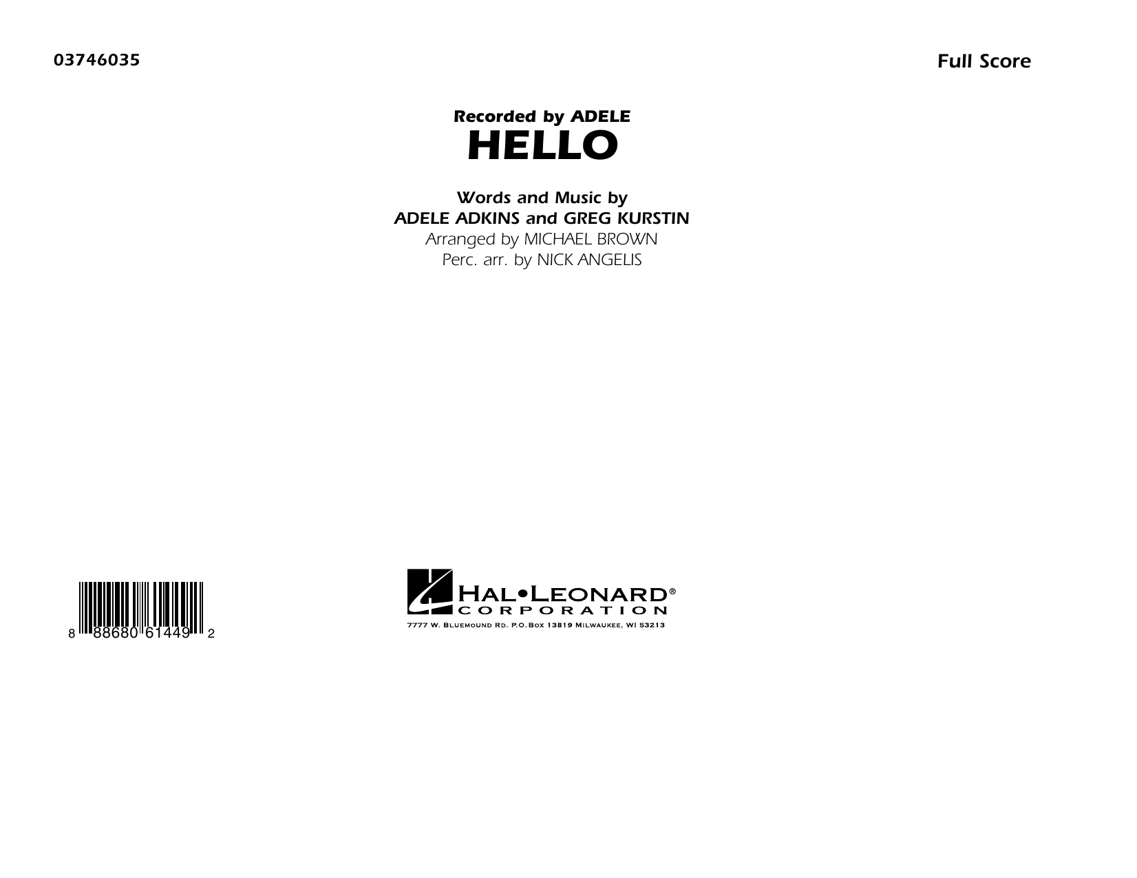 Download Michael Brown Hello - Conductor Score (Full Score) Sheet Music and learn how to play Marching Band PDF digital score in minutes