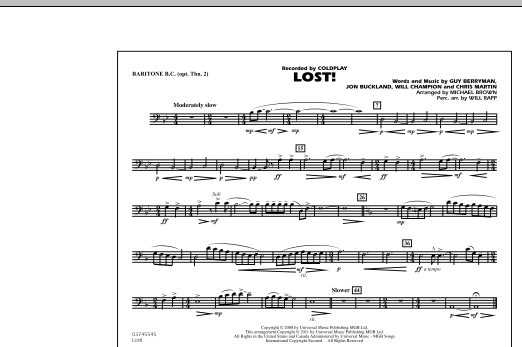 Download Michael Brown Lost! - Baritone B.C. (Opt. Tbn. 2) Sheet Music and learn how to play Marching Band PDF digital score in minutes