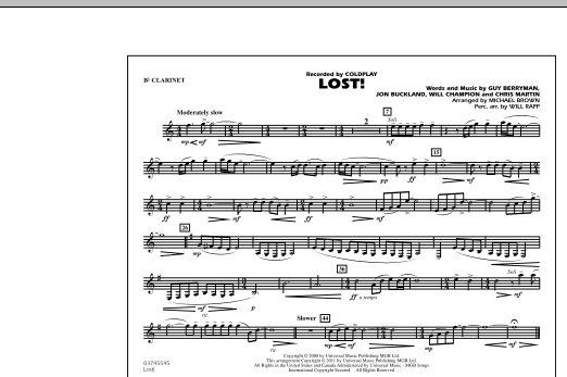Download Michael Brown Lost! - Bb Clarinet Sheet Music and learn how to play Marching Band PDF digital score in minutes