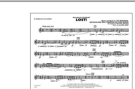 Download Michael Brown Lost! - Bb Horn/Flugelhorn Sheet Music and learn how to play Marching Band PDF digital score in minutes