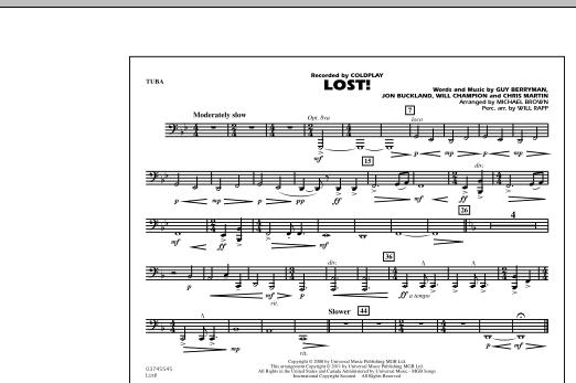Download Michael Brown Lost! - Tuba Sheet Music and learn how to play Marching Band PDF digital score in minutes