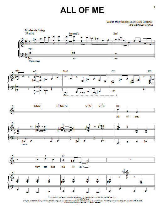 Download Michael Bublé All Of Me Sheet Music and learn how to play Voice PDF digital score in minutes