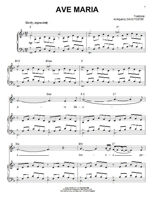 Download Michael Bublé Ave Maria Sheet Music and learn how to play Voice PDF digital score in minutes