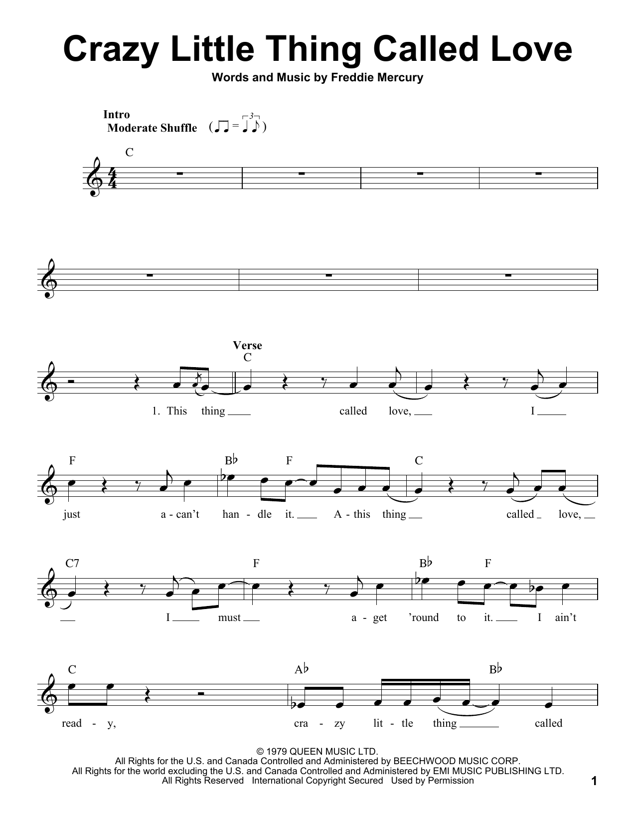 Download Michael Bublé Crazy Little Thing Called Love Sheet Music and learn how to play Voice PDF digital score in minutes