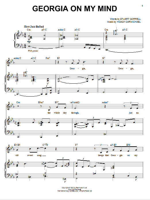 Download Michael Bublé Georgia On My Mind Sheet Music and learn how to play Voice PDF digital score in minutes