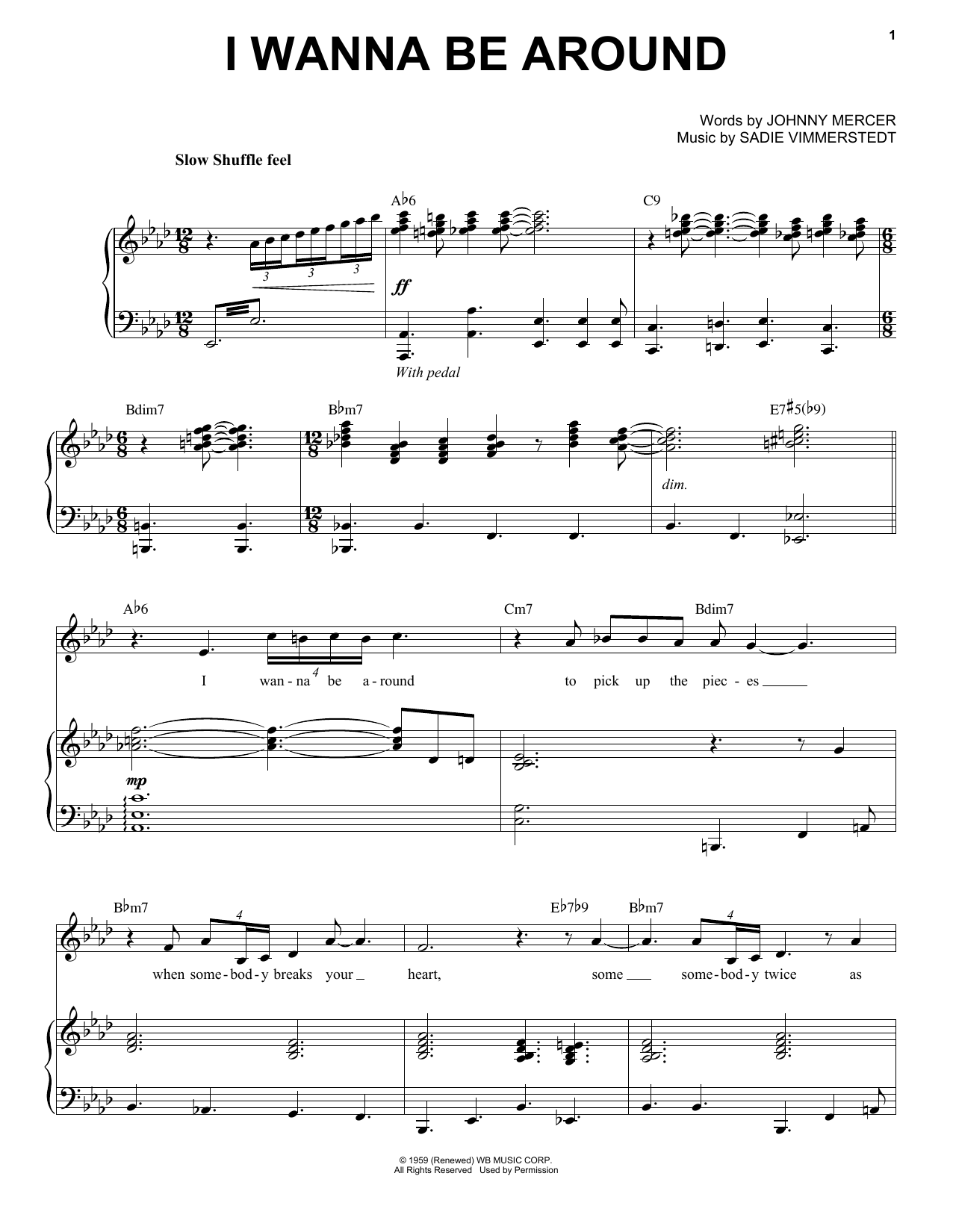 Download Michael Buble I Wanna Be Around Sheet Music and learn how to play Piano & Vocal PDF digital score in minutes