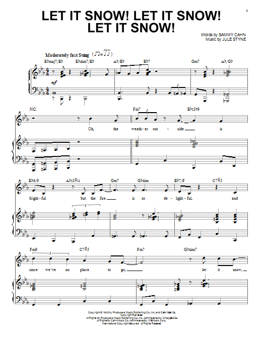 Download Michael Buble Let It Snow! Let It Snow! Let It Snow! Sheet Music and learn how to play Piano & Vocal PDF digital score in minutes