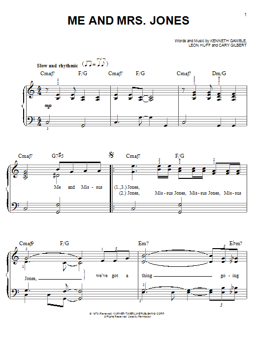 Download Michael Bublé Me And Mrs. Jones Sheet Music and learn how to play Voice PDF digital score in minutes