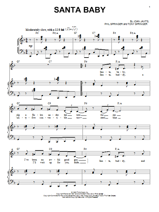 Download Michael Bublé Santa Baby Sheet Music and learn how to play Voice PDF digital score in minutes