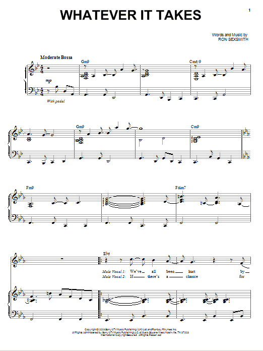 Download Michael Buble Whatever It Takes Sheet Music and learn how to play Piano, Vocal & Guitar (Right-Hand Melody) PDF digital score in minutes