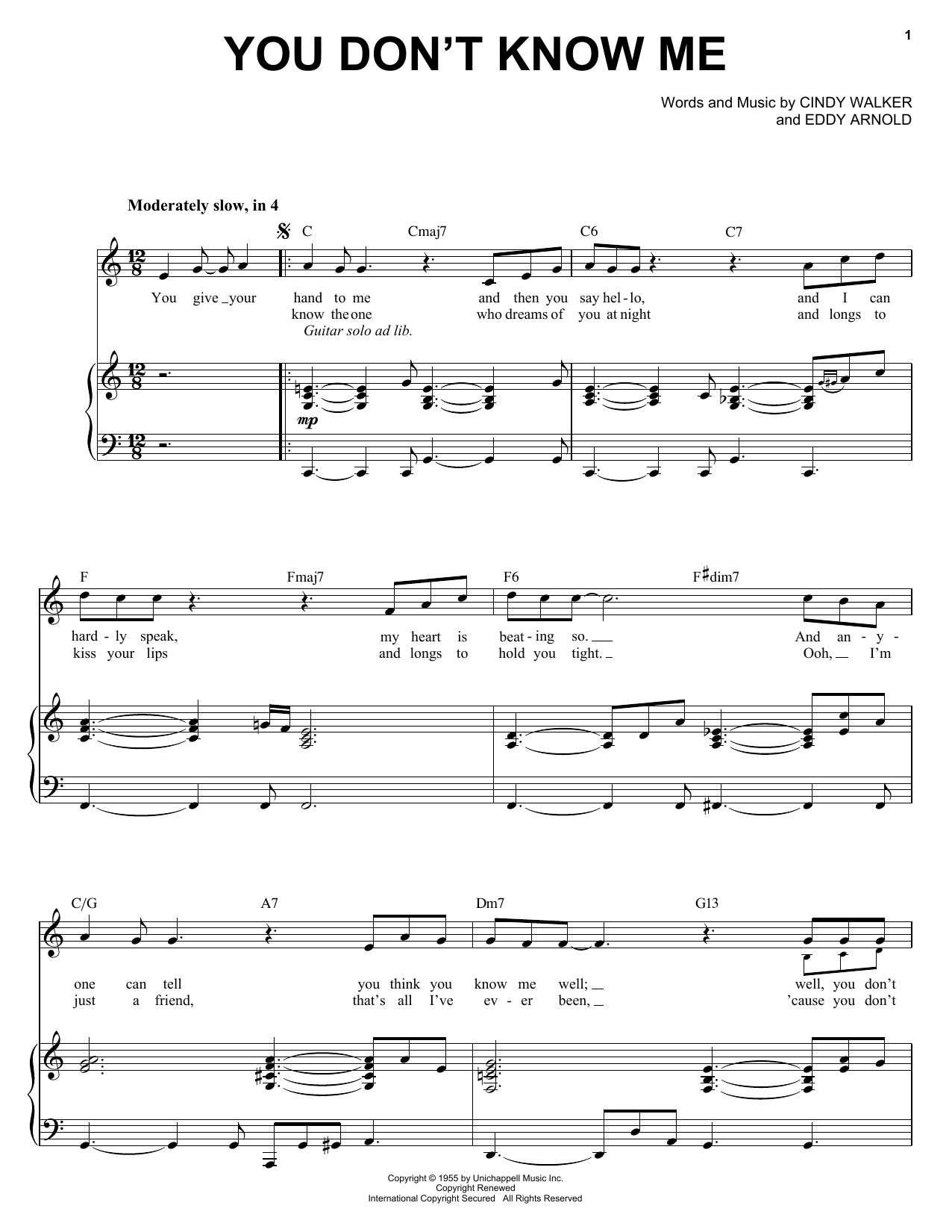 Download Michael Buble You Don't Know Me Sheet Music and learn how to play Piano, Vocal & Guitar PDF digital score in minutes