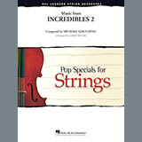 Download or print Michael Giacchino Music from Incredibles 2 (arr. Larry Moore) - Bass Sheet Music Printable PDF -page score for Disney / arranged Orchestra SKU: 449813.