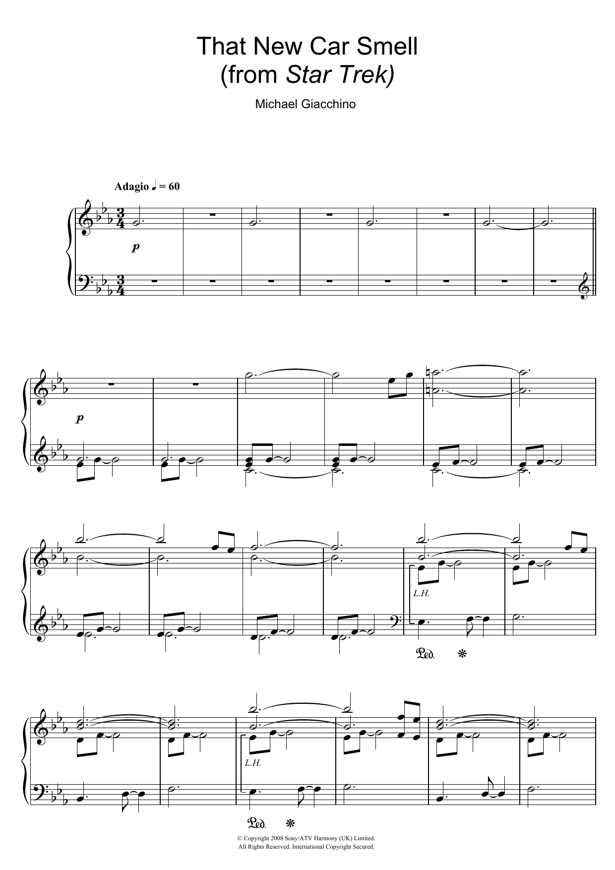 Download Michael Giacchino That New Car Smell (from Star Trek) Sheet Music and learn how to play Piano PDF digital score in minutes