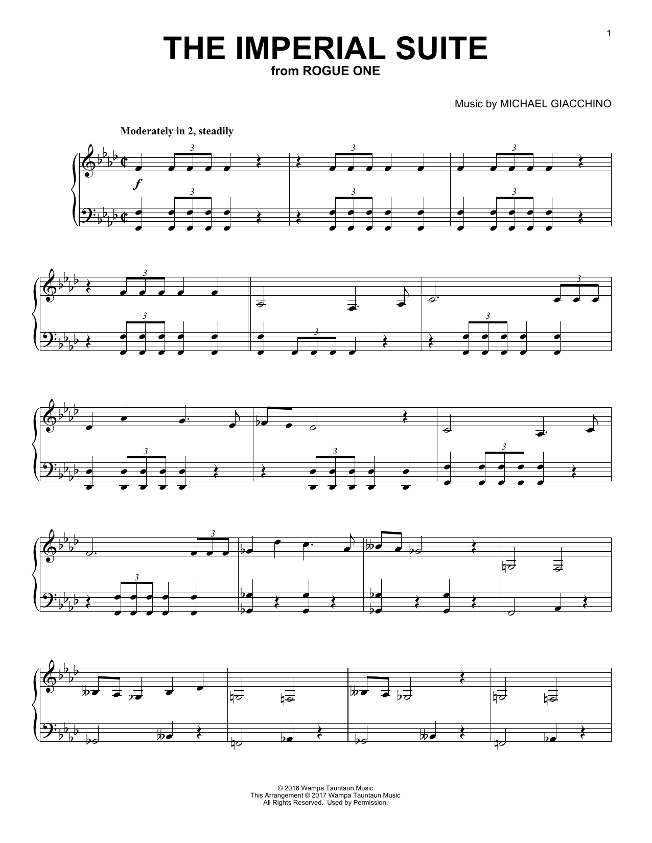 Download Michael Giacchino The Imperial Suite Sheet Music and learn how to play Easy Piano PDF digital score in minutes