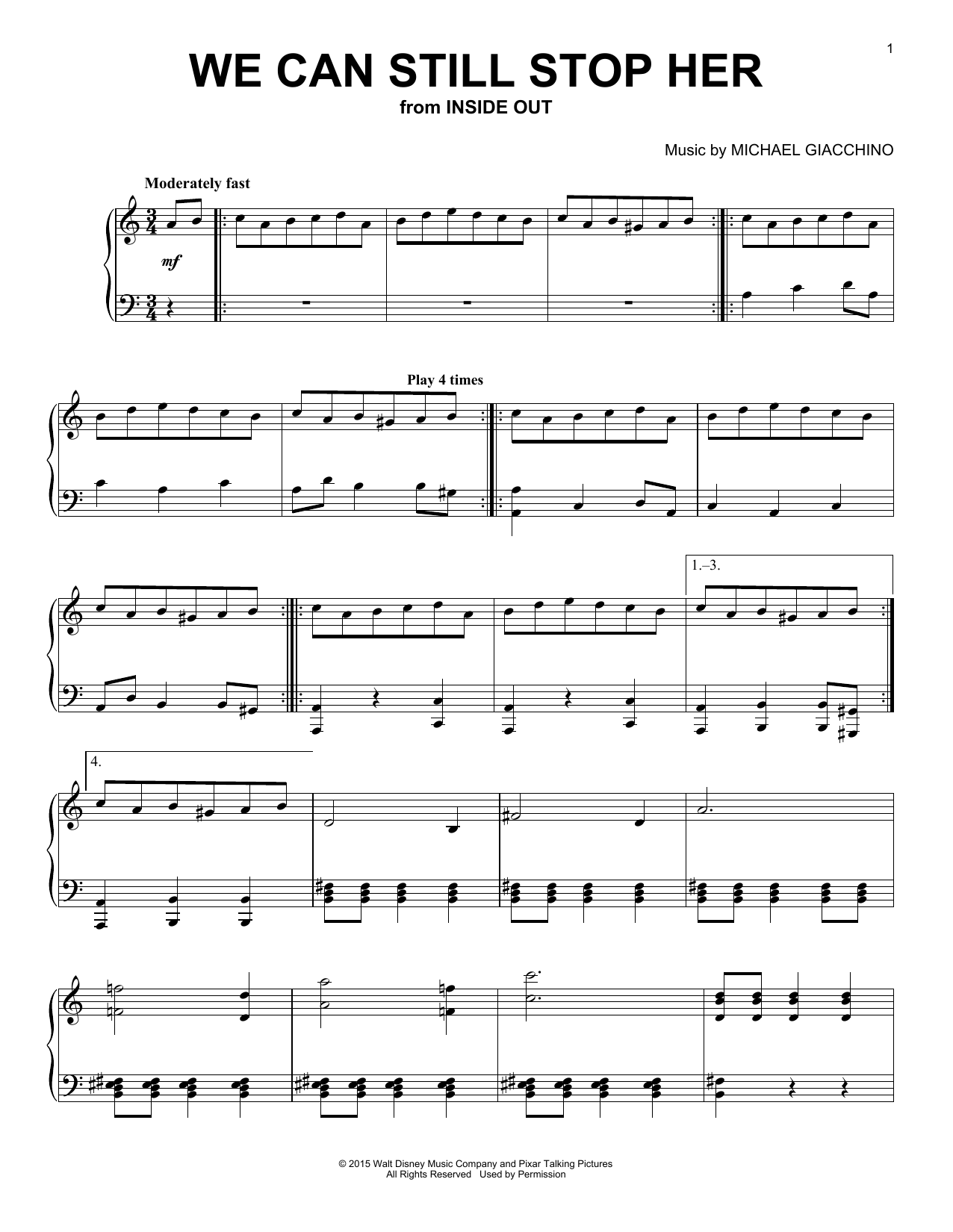 Download Michael Giacchino We Can Still Stop Her Sheet Music and learn how to play Piano PDF digital score in minutes
