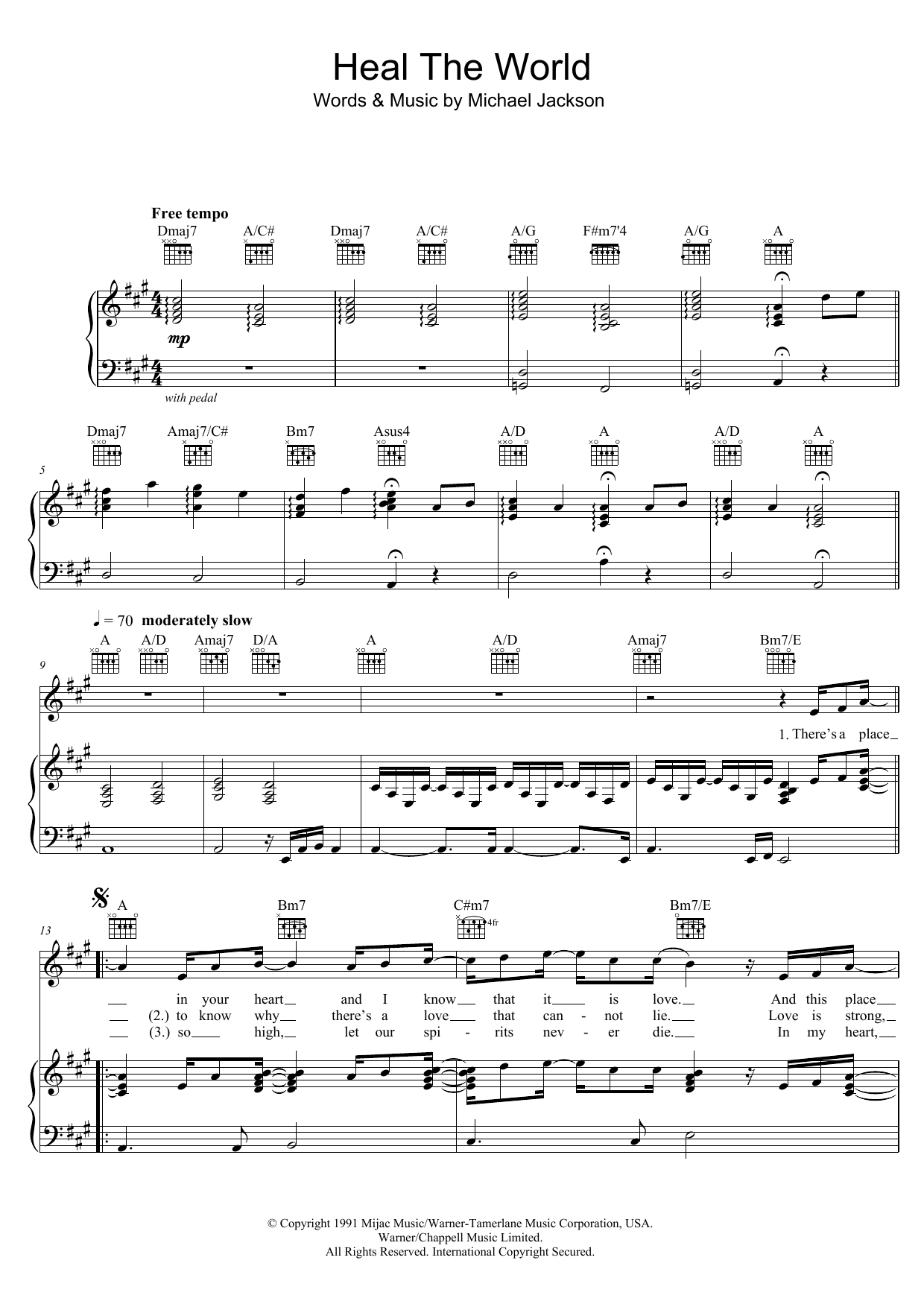 Download Michael Jackson Heal The World Sheet Music and learn how to play Ukulele PDF digital score in minutes
