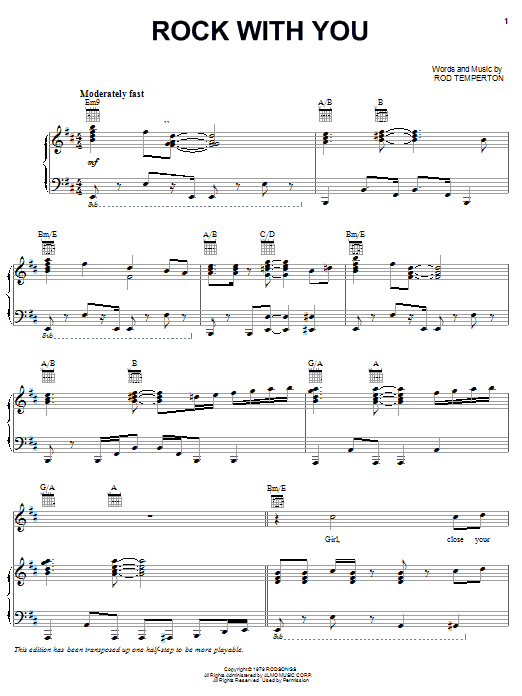 Download Michael Jackson Rock With You Sheet Music and learn how to play Trumpet PDF digital score in minutes