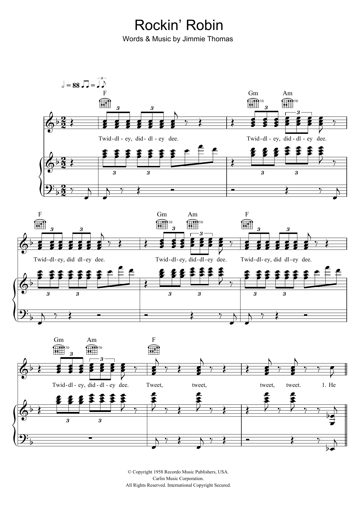 Download J. Thomas Rockin' Robin Sheet Music and learn how to play Viola PDF digital score in minutes