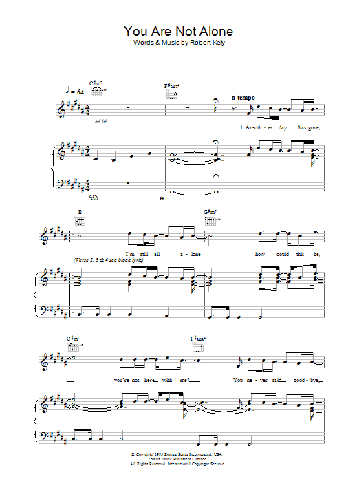 Download Michael Jackson You Are Not Alone Sheet Music and learn how to play Guitar PDF digital score in minutes