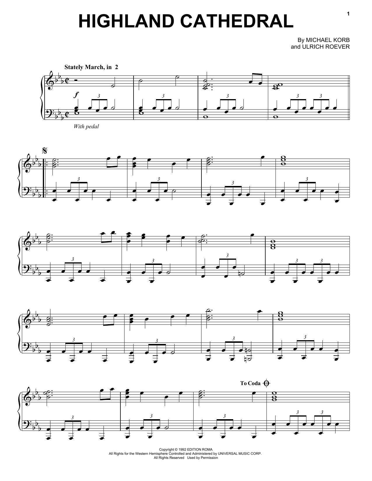Download Michael Korb Highland Cathedral Sheet Music and learn how to play Flute Solo PDF digital score in minutes