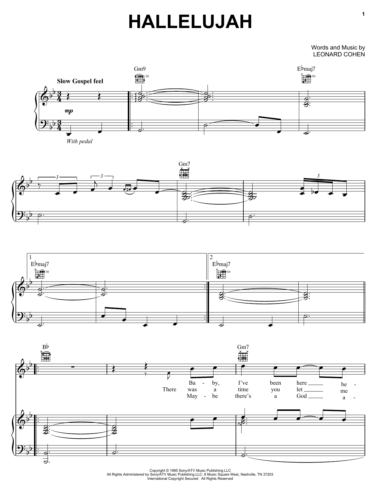 Download Michael McDonald Hallelujah Sheet Music and learn how to play Piano, Vocal & Guitar (Right-Hand Melody) PDF digital score in minutes