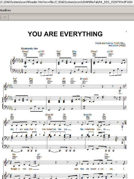 Download Michael McDonald You Are Everything Sheet Music and learn how to play Piano, Vocal & Guitar (Right-Hand Melody) PDF digital score in minutes