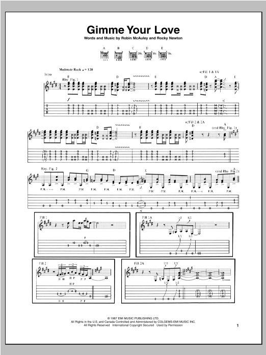 Download Michael Schenker Group Gimme Your Love Sheet Music and learn how to play Guitar Tab PDF digital score in minutes