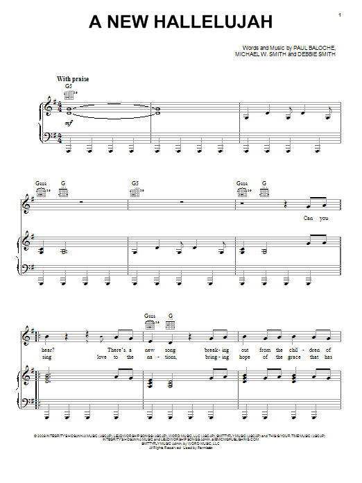 Download Michael W. Smith A New Hallelujah Sheet Music and learn how to play Melody Line, Lyrics & Chords PDF digital score in minutes