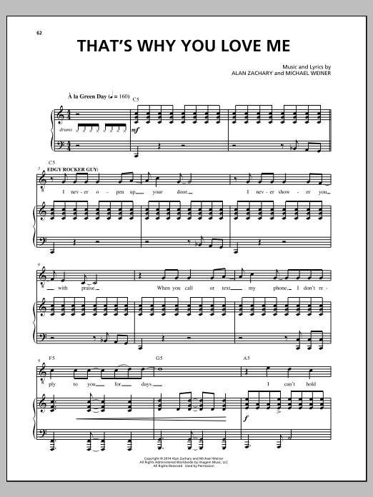 Download Michael Weiner That's Why You Love Me Sheet Music and learn how to play Piano & Vocal PDF digital score in minutes