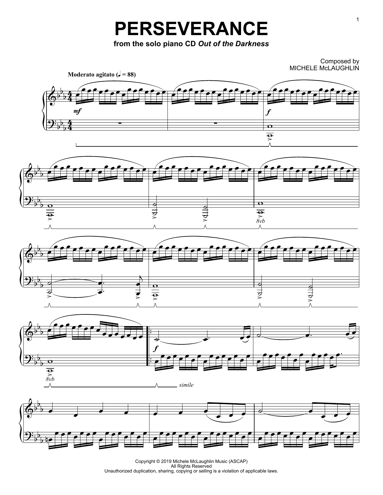 Download Michele McLaughlin Perseverance Sheet Music and learn how to play Piano Solo PDF digital score in minutes