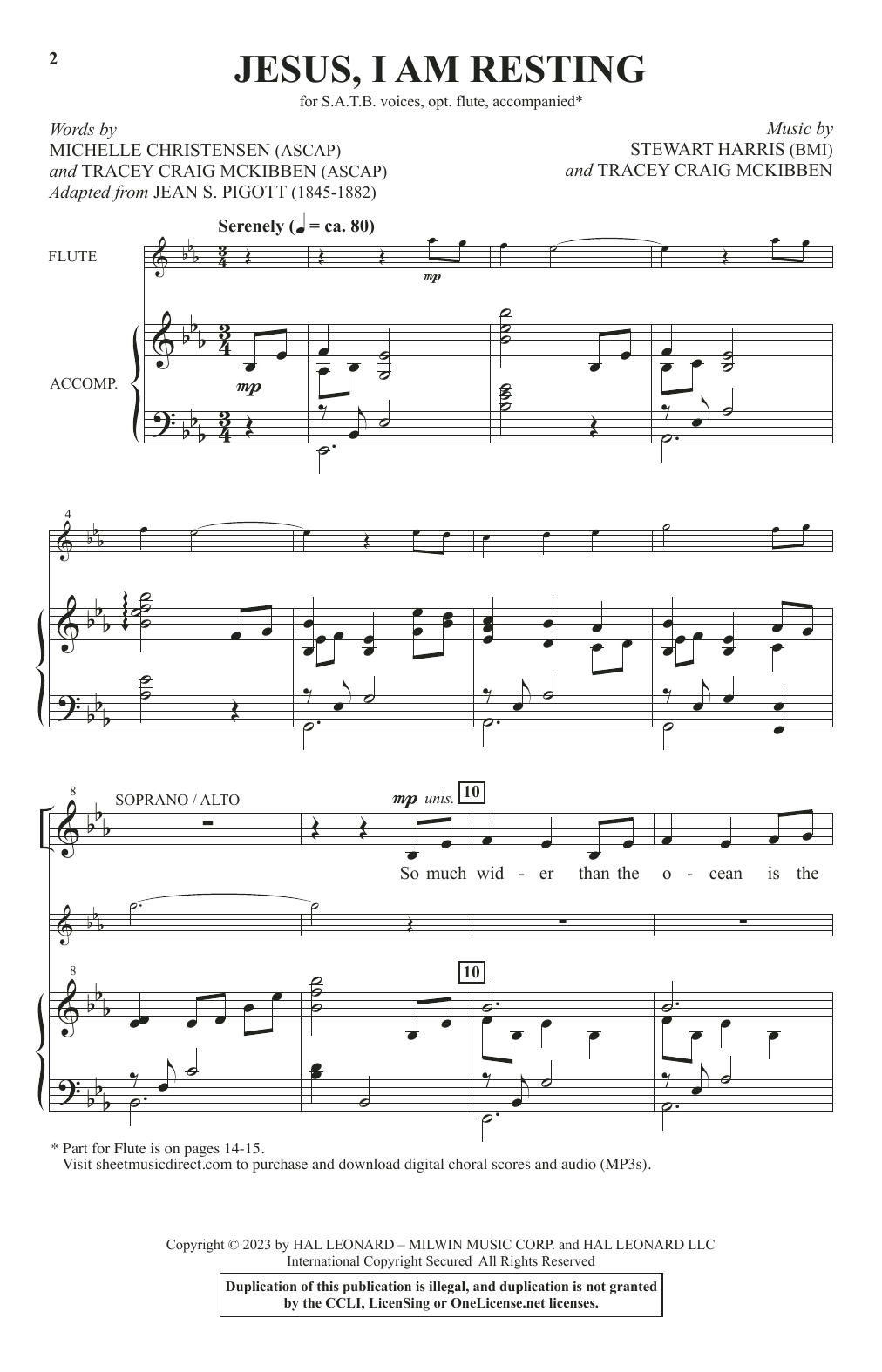 Download Michelle Christensen, Tracey Craig McKibben and Stewart Harris Jesus, I Am Resting Sheet Music and learn how to play SATB Choir PDF digital score in minutes