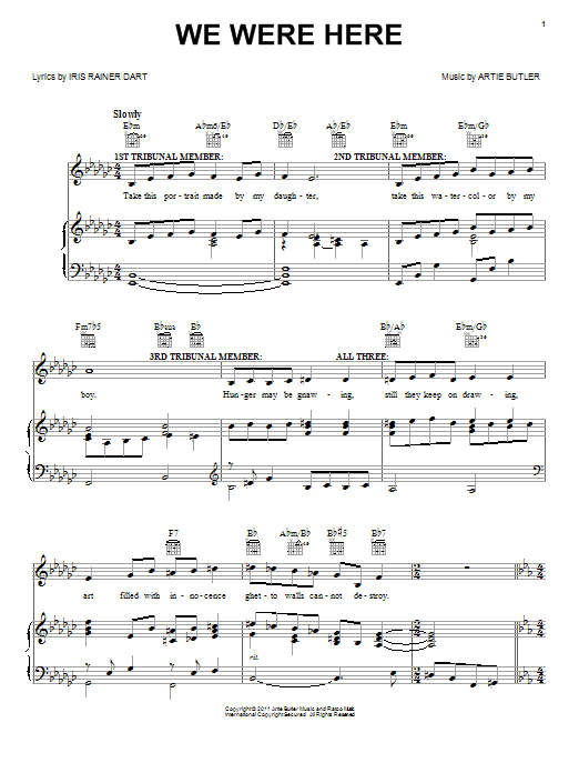 Download Mike Stoller We Were Here Sheet Music and learn how to play Piano, Vocal & Guitar (Right-Hand Melody) PDF digital score in minutes