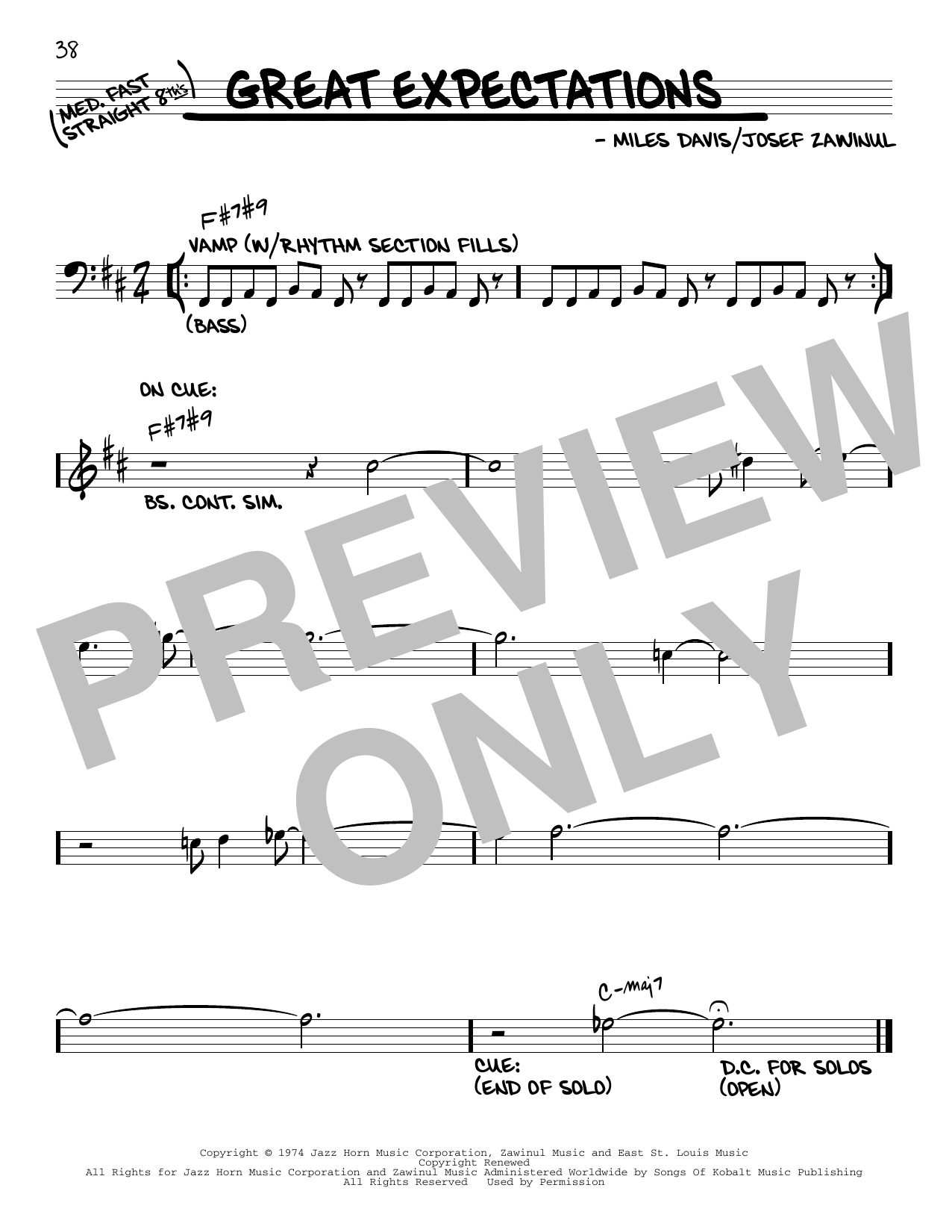 Download Miles Davis Great Expectations Sheet Music and learn how to play Real Book – Melody & Chords PDF digital score in minutes
